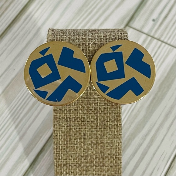 Vintage AVON Geometric Design Clip Earrings Statement - Picture 1 of 13